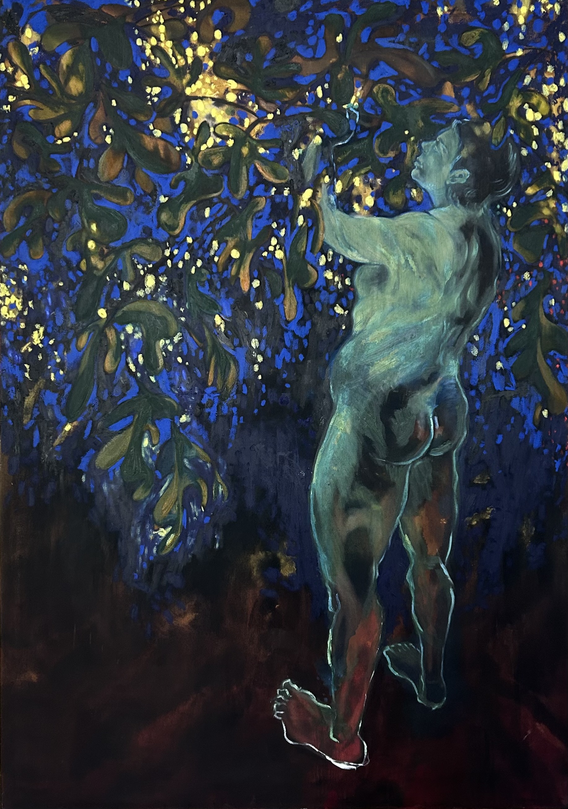 At night