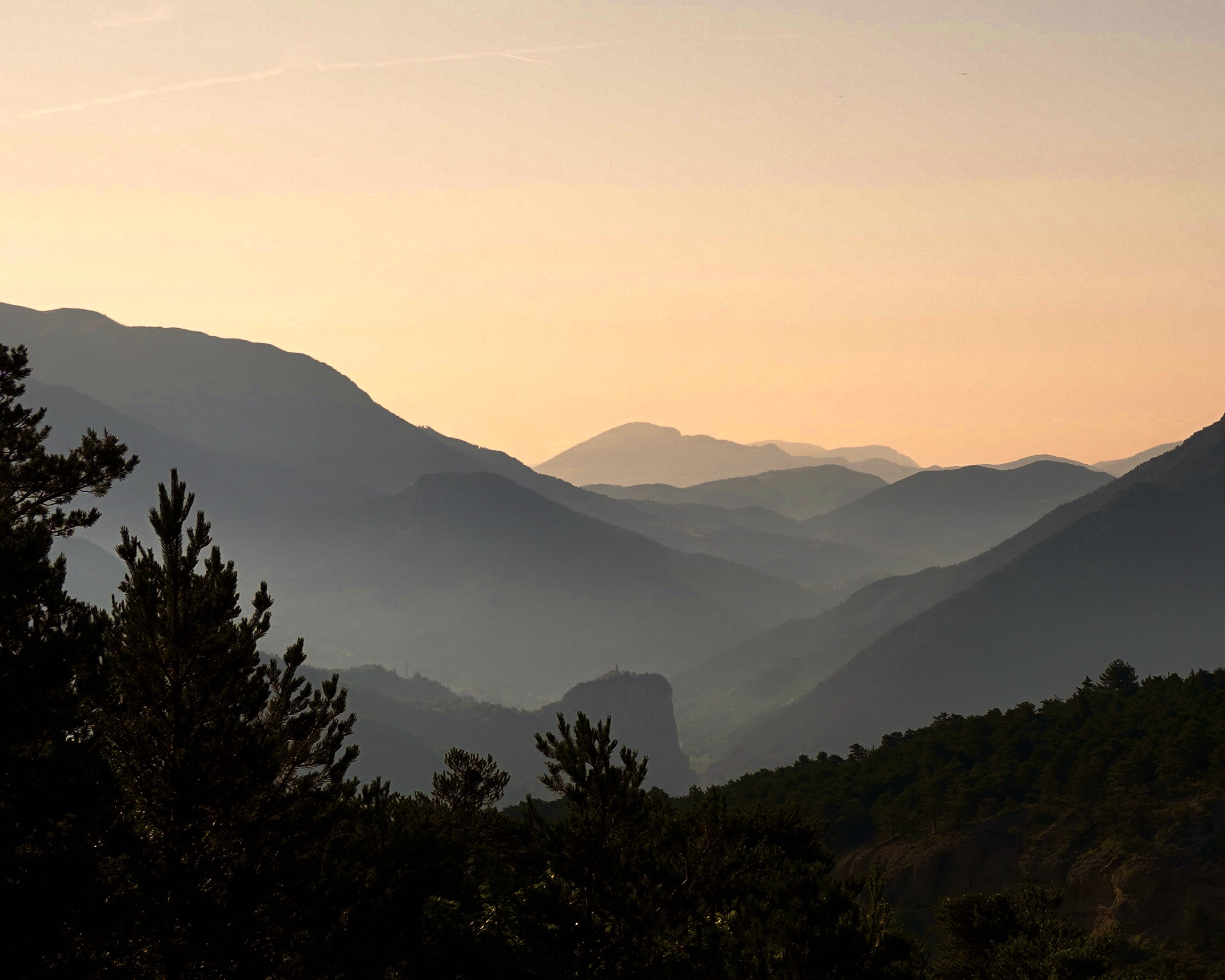 Dawn in the mountains