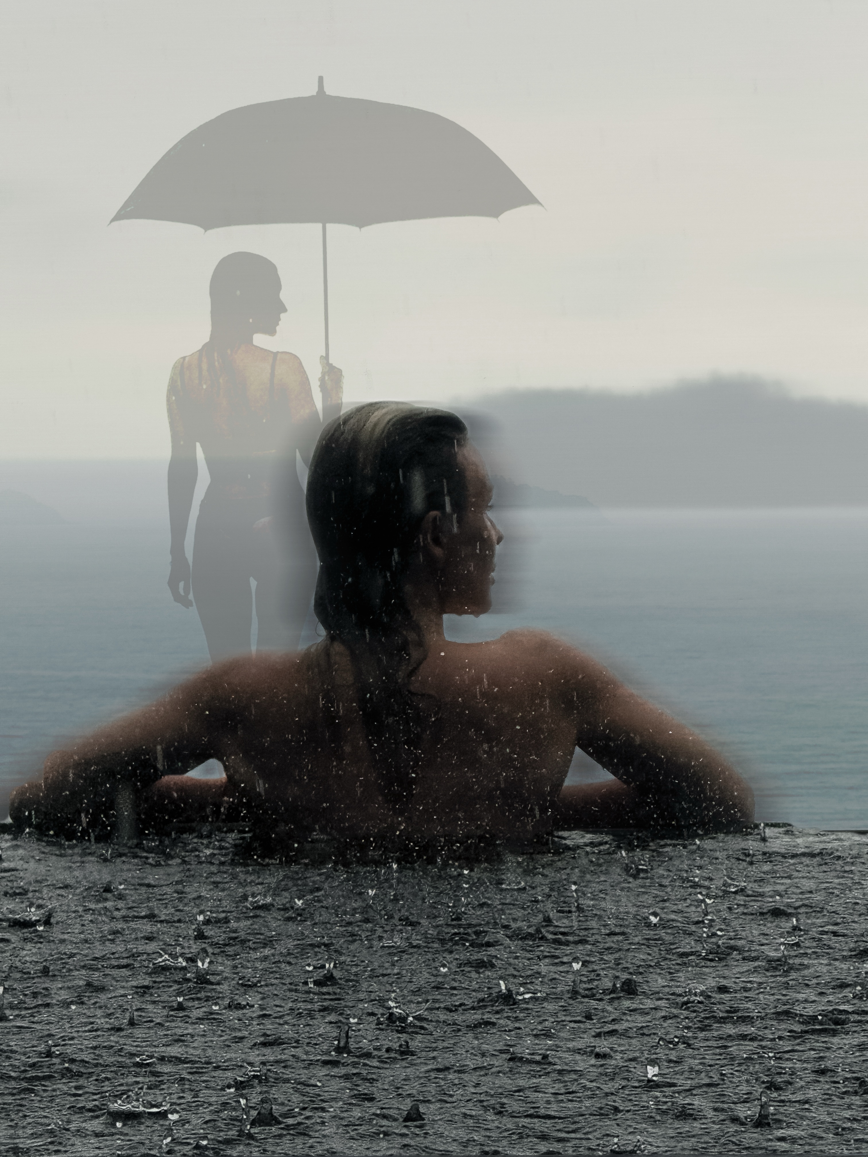 On the edge of the rain