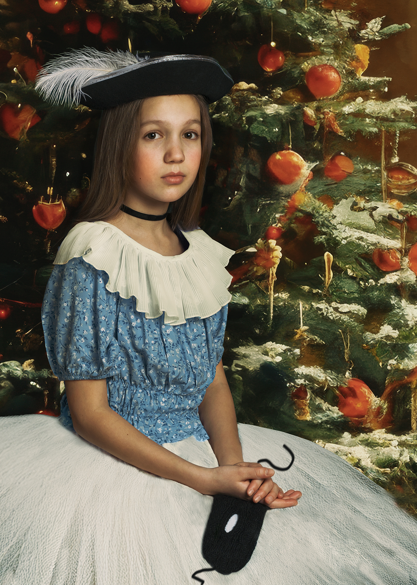 Eve under the Christmas tree